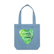 Dance Yourself Happy - Denim Tote Bag